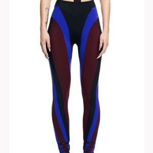 H&M x Mugler Spiral-paneled Jersey Leggings